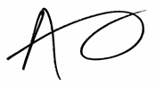Adam O'Dell's signature